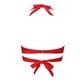 thumbnail image 5 of Prolriy Bikini Top para Mujer, Top de Bikini con Cordones, Top de Baño Push Up, Traje de Baño Retro, Top de Traje de Baño Acolchado, Sujetadores de Baño para Mujer, Rojo S, 5 of 7