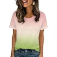 thumbnail image 4 of cocolona Mens and Womens Short Sleeve T Shirts Summer Fashion Casual Loose Gradient Crew Neck Tops Vintage Tees, 4 of 8