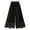 Black, variant on Women Lace Trim Wide Leg Pants, Ruffled Elastic Drawstring Waist Full Length Flowy Trousers, Crochet Eyelet Scalloped Hem Casual Boho Bottoms, Lightweight Relaxed Fit Pants