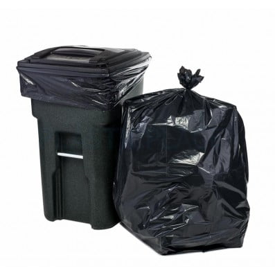 Plasticplace 64-65 Gallon Trash Can Liners for Toter │ 2.0 Mil │ Black Heavy Duty Garbage Bags │ 50” x 60” (50 Count)