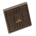 thumbnail image 3 of GlideRite 1-1/4 in. Square Deco Cabinet Knob, Antique Brass, 3 of 5