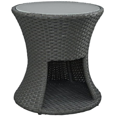 Hawthorne Collection Round Patio End Table in Chocolate | Walmart Canada