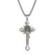 thumbnail image 1 of Collar con colgante de oración de la Biblia con crucifijo de San Benito en acero inoxidable, joyería religiosa con cadena, regalo para hombres, oro y plata. Código de producto 46005 Oro y plata, 1 of 3