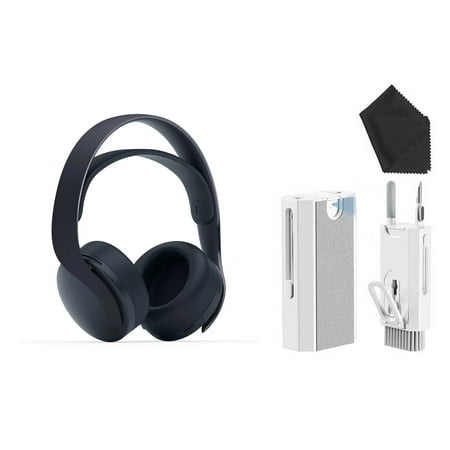 Play Station Pulse 3D Wireless Midnight Black Headset with Cleaning Kit Used
