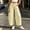Beige, variant on Women's Polka Dot Barrel Leg Jeans Button Fly Wide Leg Denim Pants with Pockets