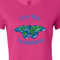 thumbnail image 4 of Inktastic Save Our Environment Earth Butterfly Women's T-Shirt, 4 of 5