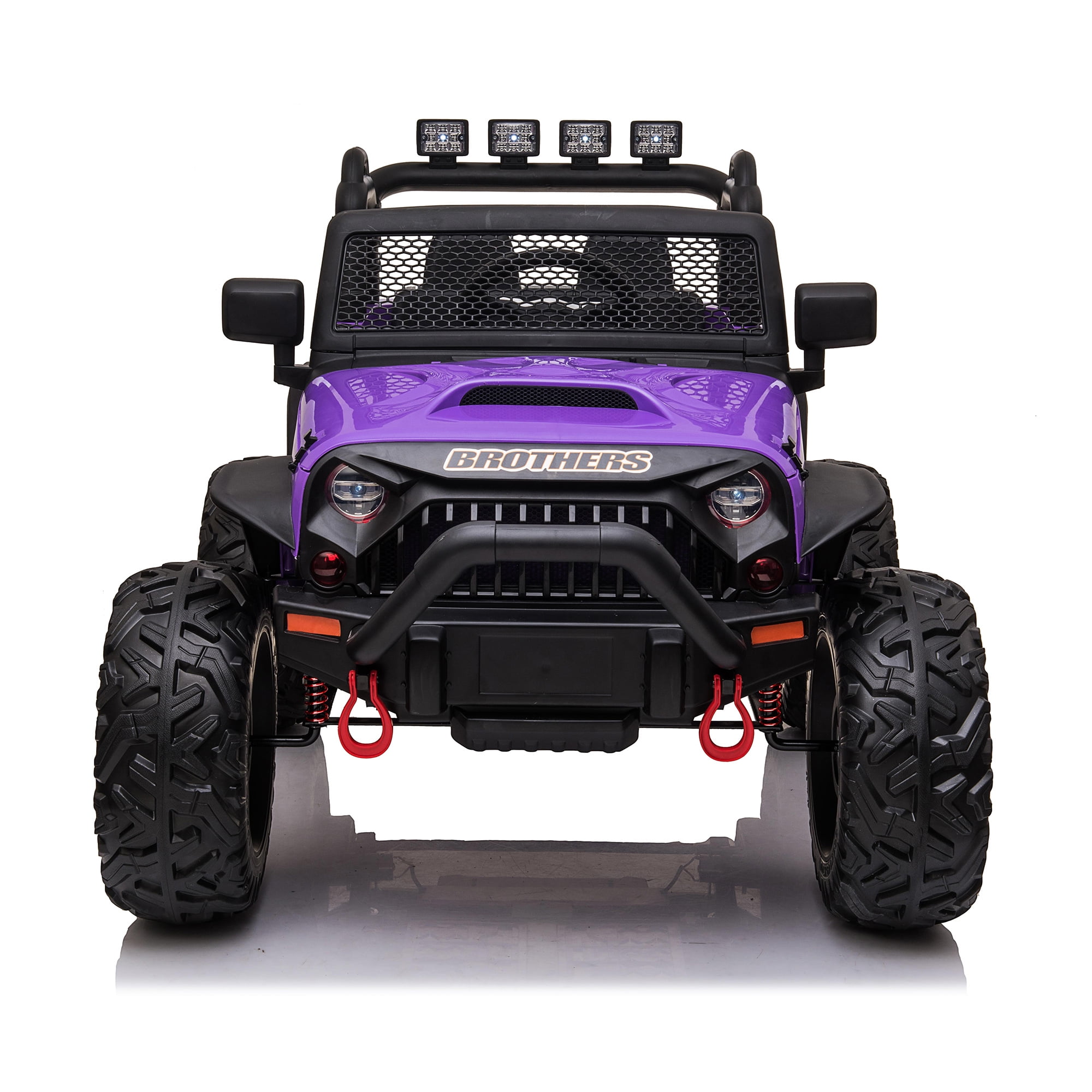 CIPACHO 24V Double Drive Children Ride On Truck Car for Kids with Parent Remote Control, Electron Assisted Steering Wheel, Music Board, Bluetooth, MP3, Purple