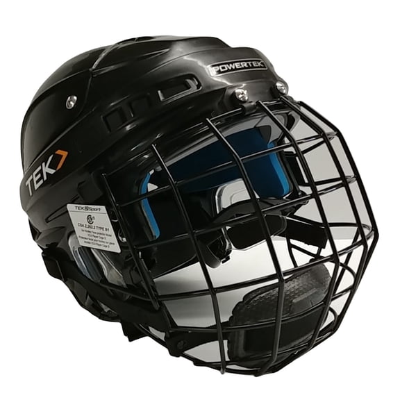 PowerTek v3.0 TEK Adjustable Ice Hockey Player Helmet with Cage