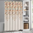 thumbnail image 5 of Fall Farmhouse Blooming Flower Vine Shower Curtain for Bathroom, Retro Linen Burlap Waterproof Shower Curtains Washable Quick Dry with Hooks Bathtub Curtains 36x72IN, 5 of 9