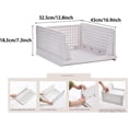 thumbnail image 2 of Stackable Clothes Storage Basket Sliding Organizer Wardrobe Drawer Shelf Diy Container (White), 2 of 5