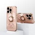 thumbnail image 2 of Allytechgroup iPhone 16 Pro Case Kickstand, Spaceman Bracket Design Shockproof Drop Proof Luxury Camera Lens Protective Phone Case for Apple iPhone 16 Pro, Lightpink, 2 of 6
