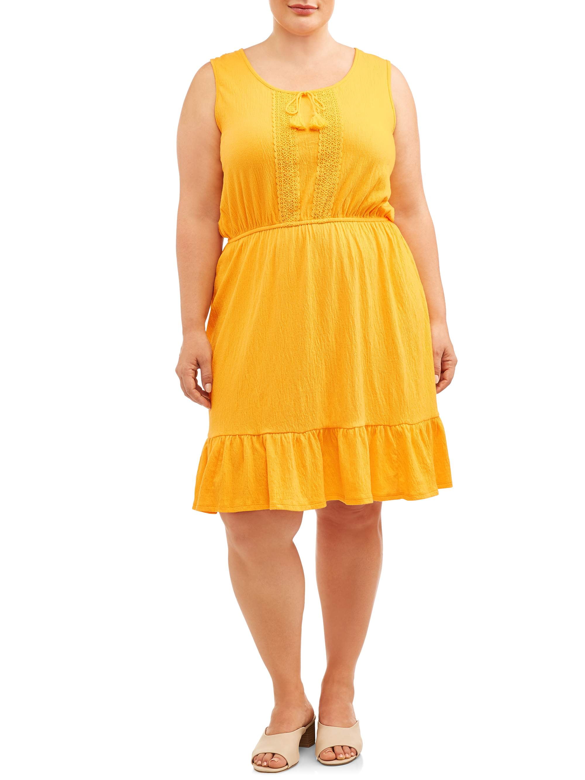 plus size yellow sundress