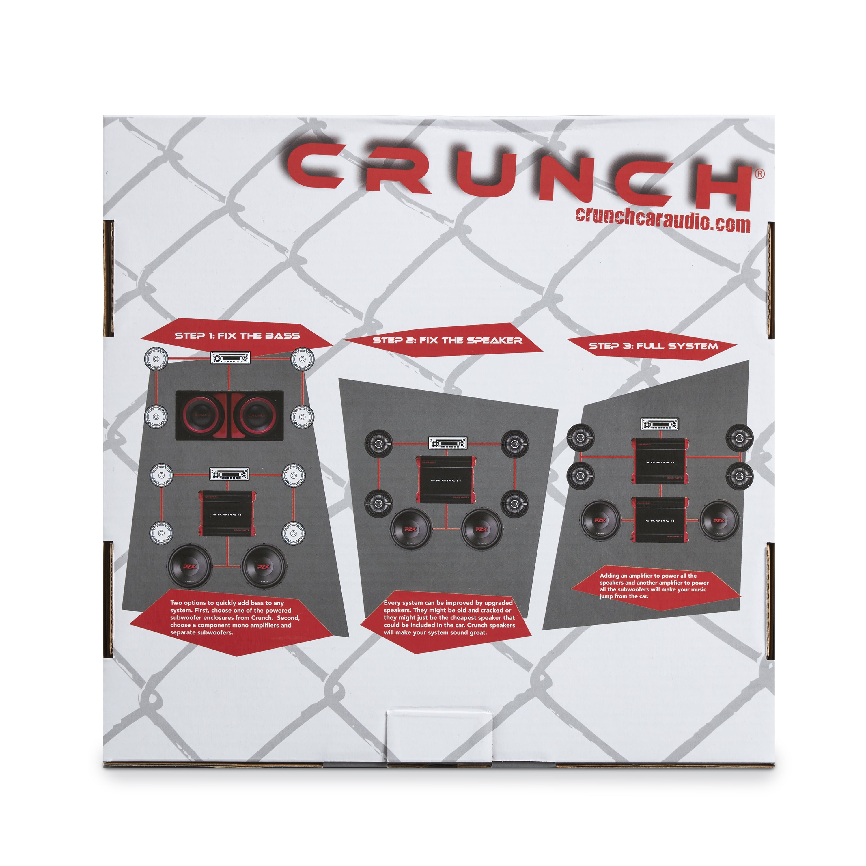 Crunch 2 Channel 1000 Watt Amp A/B Class Car Audio Stereo Amplifier (2 Pack)