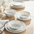 thumbnail image 5 of The Pioneer Woman Agatha 12-Piece Stoneware Dinnerware Set, Blue, 5 of 11