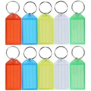 30 Pcs Key Tags with Labels Keychain Tags Key Tags Assorted Color ID Label Tags Luggage Tags with Split Ring Label