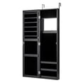 thumbnail image 6 of LIVIZA Full-Length Mirror Jewelry Cabinet with Hooks & Storage Shelves, Wall Door Mounted Jewelry Armoire Organizer,Black, 6 of 8