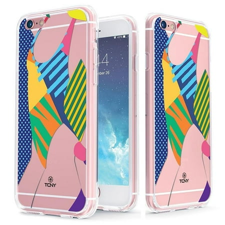 iPhone 6s Plus Case - True Color Clear-Shield Swimsuit Pose [Summer Time Collection] Printed on Clear Back - Soft and Hard Thin Shock Absorbing Dustproof Full Protection Bumper (The Beach Boys Get The Best Collection)