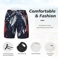 thumbnail image 3 of Fotbe Bulldog with Forest Flag Traje de Baño para Hombre – Shorts de Natación de Secado Rápido con Forro y Bolsillos-Medium, 3 of 6