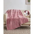 thumbnail image 1 of Ourlova Heated Throw Blanket Electric Blanket Throw Velvet Soft Cozy Heating Blankets Throw 4 Heat Levels and 4H Auto Off Machine Washable Overheat Protection ETL Certified 50x60 Inch Pink, 1 of 8