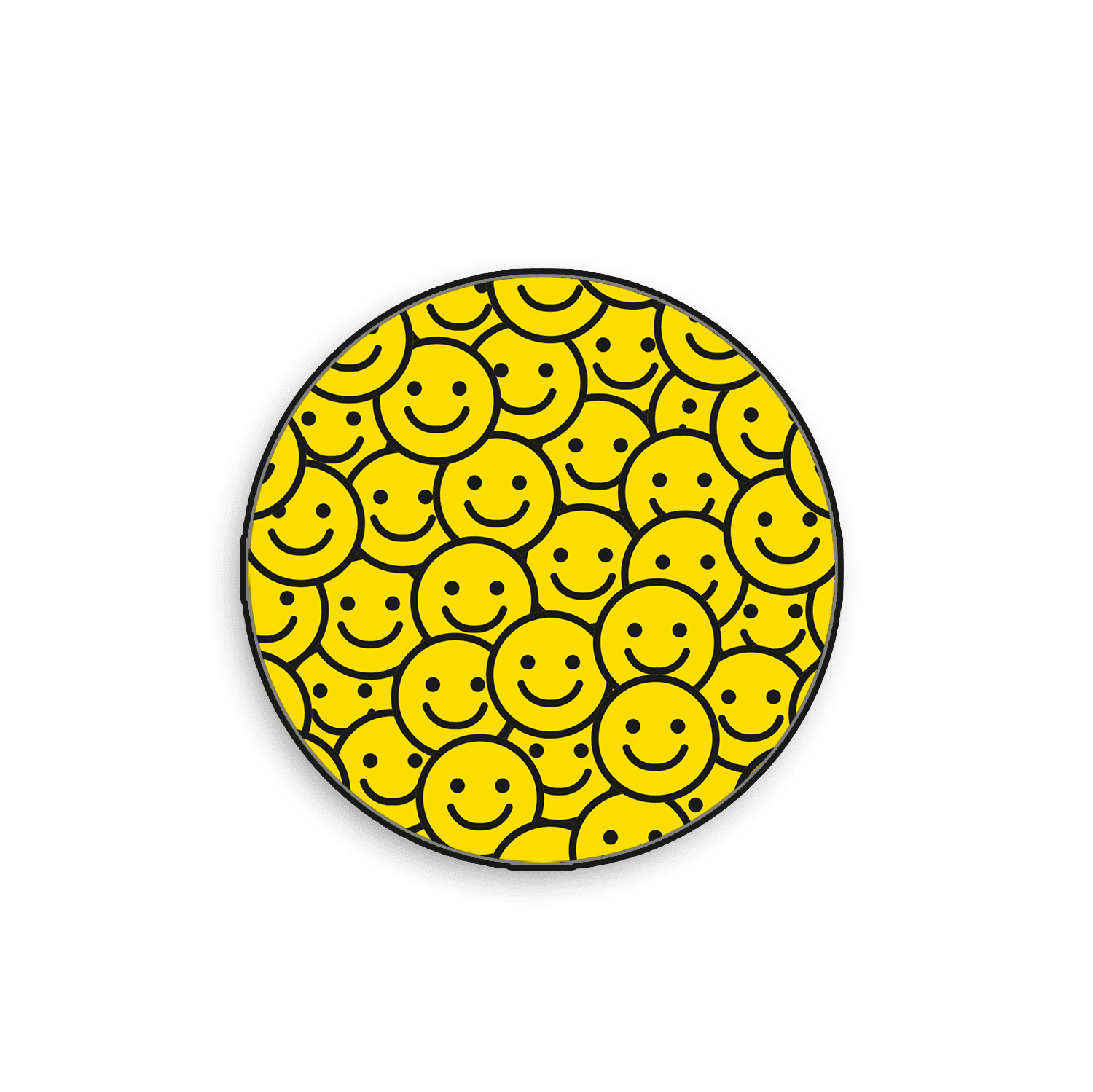 Spinpop Phone Grip - Smiley Cluster Yellow and Black