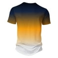 thumbnail image 4 of Zylanna Men's Short Sleeve T-Shirts, Lightweight Gradient Color Summer Crew Neck Daily leisure Tops for Men Multicolor Size 5XL, 4 of 5