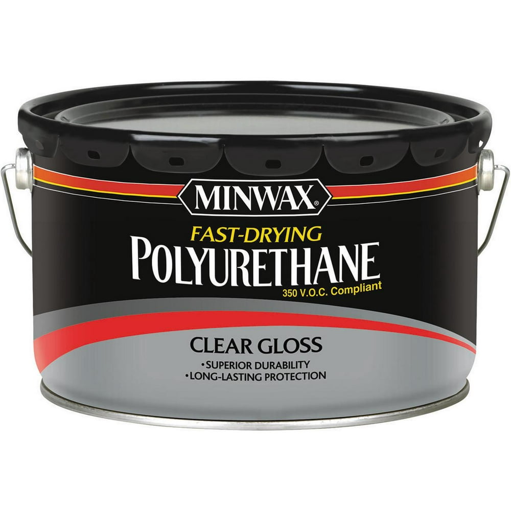 Minwax 319100000 Polyurethane Paint, Clear, Gloss, 2.5 gal Can