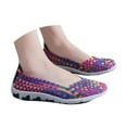 thumbnail image 4 of YLYL Women's Woven Sneakers Lightweight Breathable Mesh Slip on Walking Running Shoes, 4 of 8