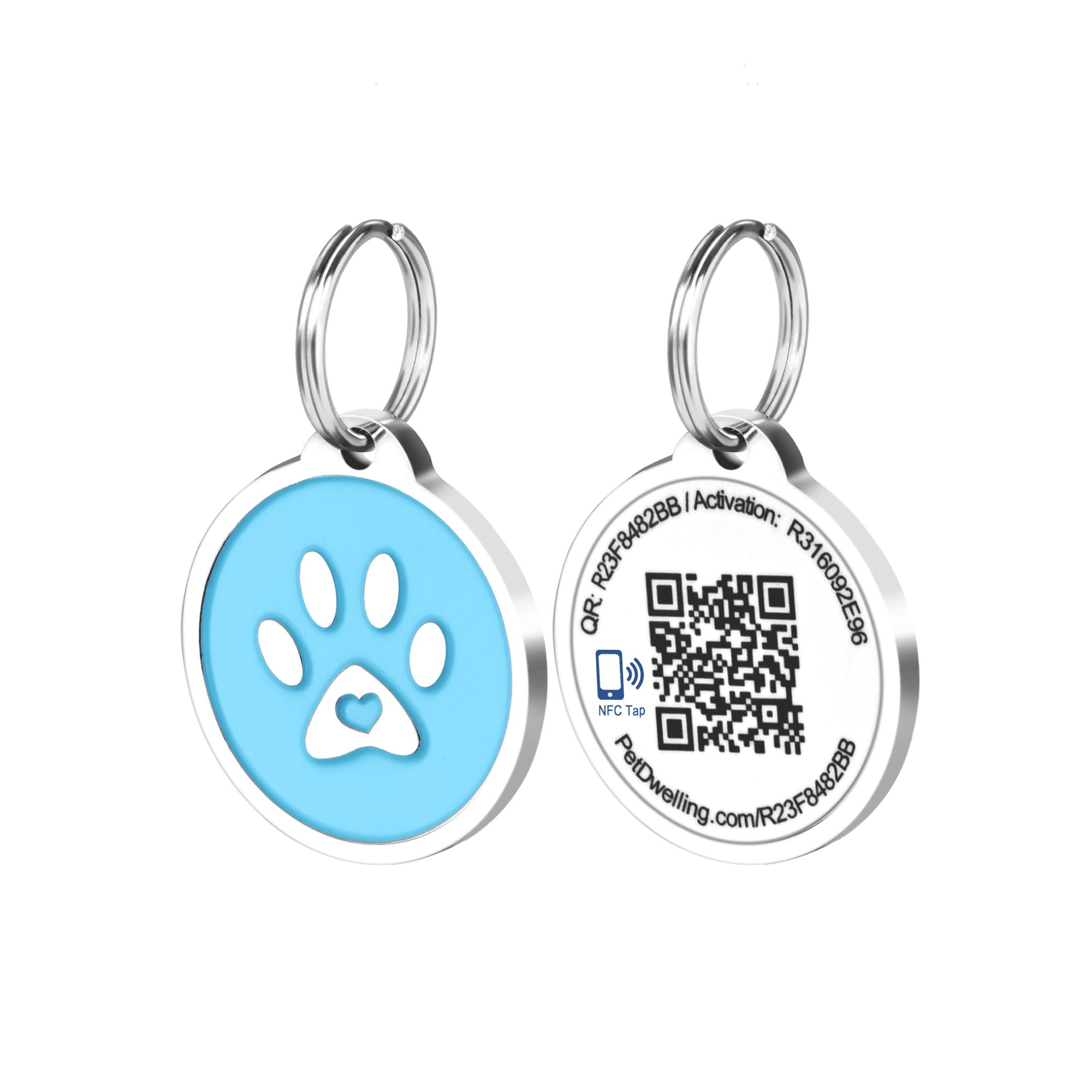  QR Dog Tags for dogs and Cats - Small Dog Tag & Cat Tag - GPS  Pet Id Tag - Scannable QR Pet Tags for Location - Cat Id Tag