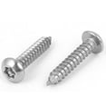 thumbnail image 1 of Unique Bargains 4.8mmx25mm Filetage #10 Acier Inoxydable Tête Ronde Torx Vis Auto-Tappantes 2 Pcs, 1 of 3