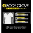 thumbnail image 4 of Body Glove Mens 3-Pack Micro Modal V-Neck T Shirts, Cool Plain Undershirts & Gym Tshirts, Multipack White Tees, Medium, 4 of 6