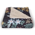 thumbnail image 2 of Creative Products Bright Floral Pattern 50x60 Coral Fleece Blanket, 2 of 3
