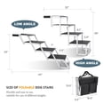 thumbnail image 2 of HappyToysWorldFoldable Dog Stairs for Cars, SUV, Truck & High Beds - 4 Step Pet Stairs with Non-Slip Surface, Lightweight Aluminum, Supports Up to 250 lbs for Large Dogs, 2 of 9
