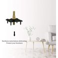 thumbnail image 1 of 4 piezas de placas de montaje de pie Placa de montaje de acero inoxidable para muebles Mesa Sofá con pernos colgantes y suministro de tornillos para asiento de sillón (negro) Banb ShuxiuWang 9024715377234, 1 of 1