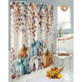 thumbnail image 6 of Thanksgiving Fall Shower Curtains for Bathroom, Pumpkin Leaf Watercolor Linen Texture Waterproof Fabric Shower Curtain for Bathroom Bathtub Decoration, Machine Washable, 60"x72", 6 of 9