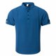 thumbnail image 1 of Camisa de Manga Corta Plisada con Botón de Cuello en V, Mezcla de Algodón de Poliéster Top de Vacaciones de Playa, Suelto para Hombres, 1 of 8
