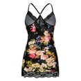 thumbnail image 4 of JustVH Plus Size Women Strappy Lace Lingerie Patchwork Babydoll Nightdress Nightwear, 4 of 7