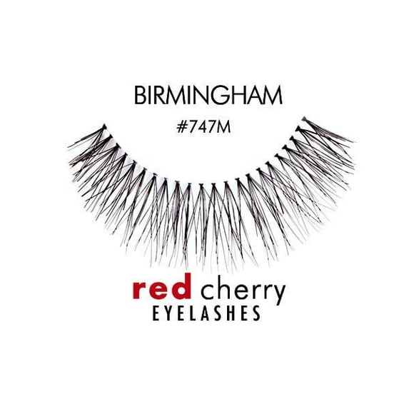 Option : Black - #747M , Troika Red Cherry Eyelashes, hair scalp beauty - Pack of 1 w/ Sleek 3-in-1 Comb/Brush