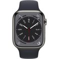 thumbnail image 2 of Apple Watch Series 8 (45mm Graphite Stainless Steel Case) GPS + Cellular Smart Watch | With Midnight Sport Band | Certified Refurbished (Grade A), 2 of 4