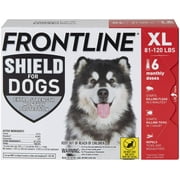 FRONTLINE Shield for Dogs Flea & Tick Treatment, 81-120 lbs 6 count