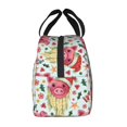 thumbnail image 2 of Lsque Christmas Cute Pigs Pattern Lunch Bag Women/Men Insulated Lunch Box,Small Leakproof Cooler Food Lunch Containers Reusable High Capacity Lunch Tote Bags, 2 of 6