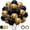 Metallic Gold Black, variant on Halloween Decorations Balloons Set, 50 pcs 12 inch Purple Green Orange Black Confetti Latex Balloons Kit for Halloween Baby Shower Birthday Bachelorette Trick or Treat Party Supplies