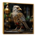 thumbnail image 2 of Designart "Whimsical Gold Baroque Bird" Animals Bird Floater Framed Wall Art Living Room, 2 of 5