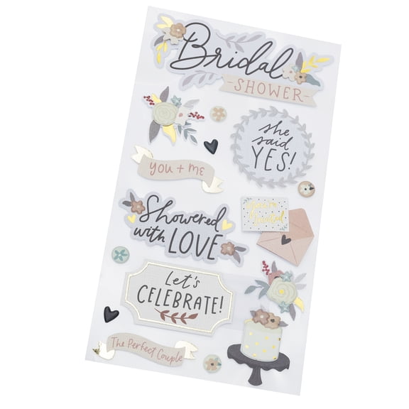 12 Pack: Wedding Shower Stickers by Recollections