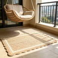 thumbnail image 2 of Absorbent Kitchen Bath Mat 20x31 Inch Fan Edge Jute Print Non Slip Silicone Back Floor Rug for Bathroom Sink, 2 of 6