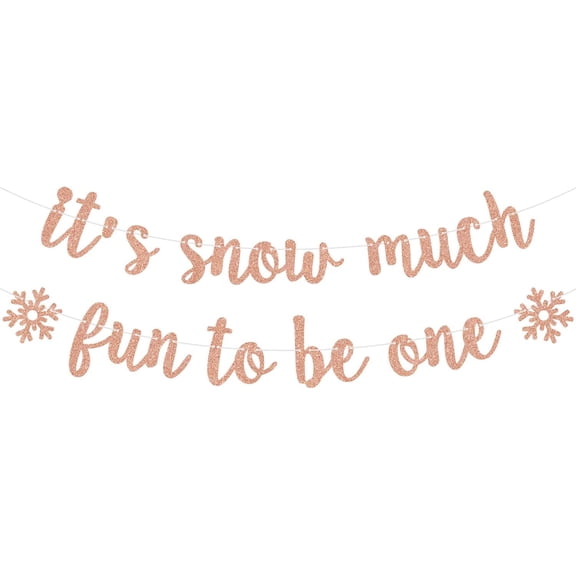 It's Snow Much Fun To Be One Banner, Winter Onederland, Winter 1st Birthday Garland, Snowflake Themed 1st Birthday Party Decorations Supplies