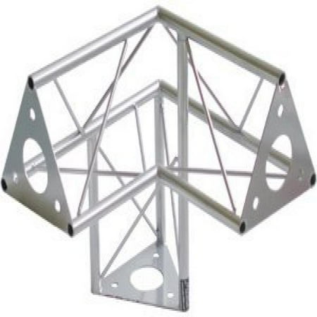 Tri-Truss 2-Way Junction with Leg (Left)(Junction Apex Out), 300mm+300mm+300mm; 150mm Triangle, 15mm Mid Carbon Steel Tube, 1.5mm (Best Way To Thin Out Legs)