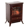 thumbnail image 1 of HOMCOM 16" Free Standing Electric Fireplace Portable Adjustable Stove Red Brown, 1 of 10