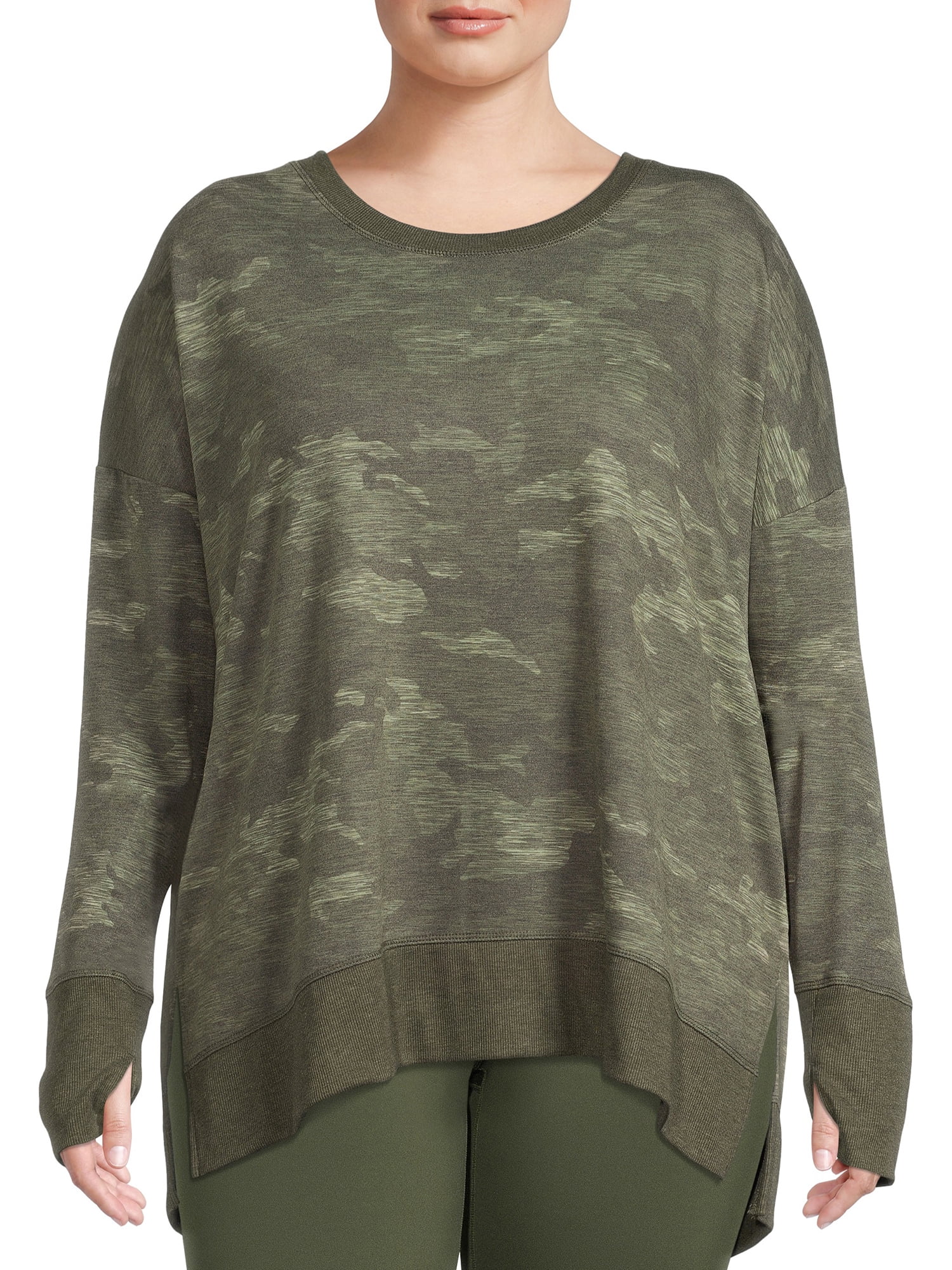 Avia Women's Plus Size Long Sleeve Soft Tee