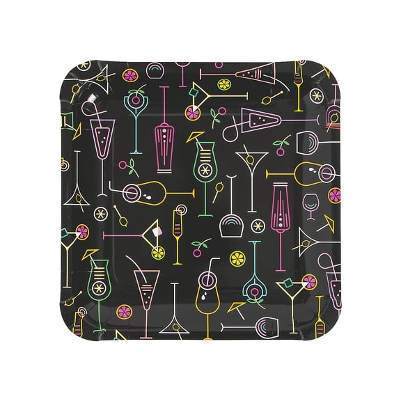 Cocktail Party Dinner Plate - Party Supplies - 8 Pieces
