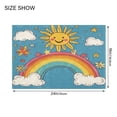 thumbnail image 4 of Yayeee Bath Rug for Bathroom Floor Non Slip Contour Fluffy Soft Absorbent Mat, 20"x24", Rainbow with Stars, 4 of 7